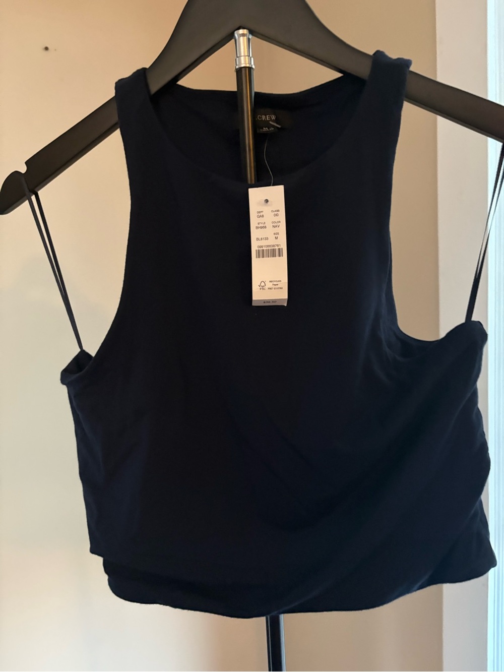 J. Crew Dark Navy Ribbed Tank Top